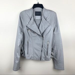 NWOT BLANK NYC Gray Bomber Moto Jacket